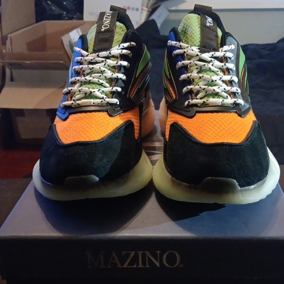 Mazino Krypton-070 Black/Orange/Green Sneakers Mens 8 Womens 9.5 DS OG ALL - Picture 3 of 9